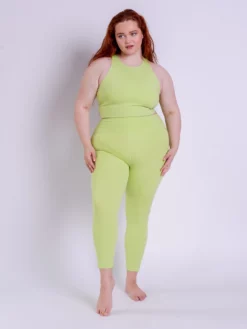 EASEDK01 Girlfriend Collective Dylan Crop Bra - Key Lime