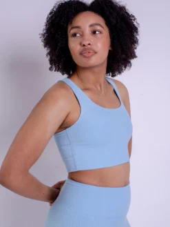 EASEDK01 Girlfriend Collective Rib Paloma Bra - Bluebell 9 EASEDK01 Girlfriend Collective Rib Paloma Bra - Bluebell