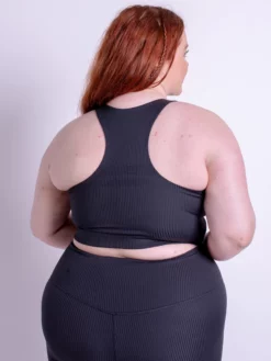 EASEDK01 Girlfriend Collective Rib Dylan Bra - Black New In