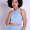 EASEDK01 New In Girlfriend Collective Rib Dylan Bra - Bluebell