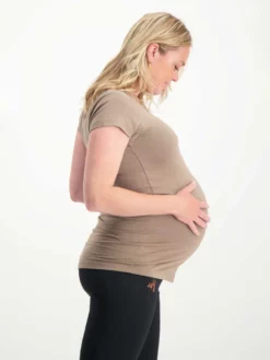 URBANG01 Clothing Miracle In The Making Happy Maternity Tee - Inca Cacao