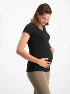 URBANG01 Miracle In The Making Happy Maternity Tee - Urban Black