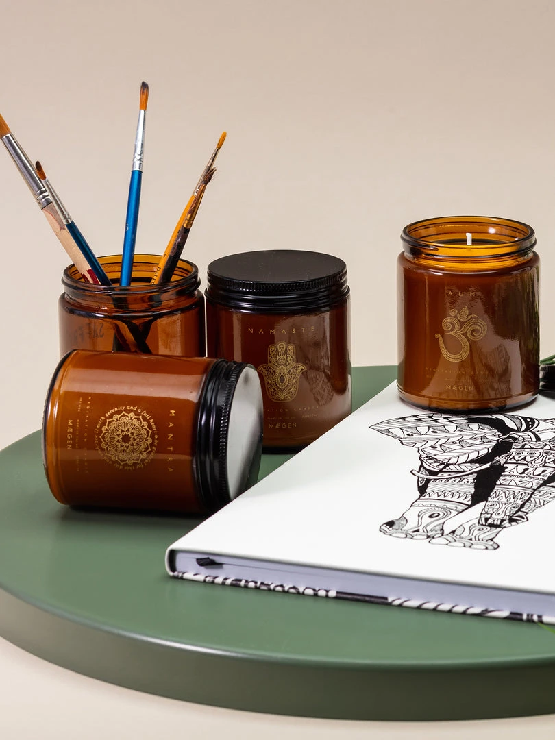 THEECL01 Yoga & Meditation GIfts Maegen 7oz Journey Namaste Soy Candle - Smoked Rose & Pine 5 THEECL01 Yoga & Meditation GIfts Maegen 7oz Journey Namaste Soy Candle - Smoked Rose & Pine