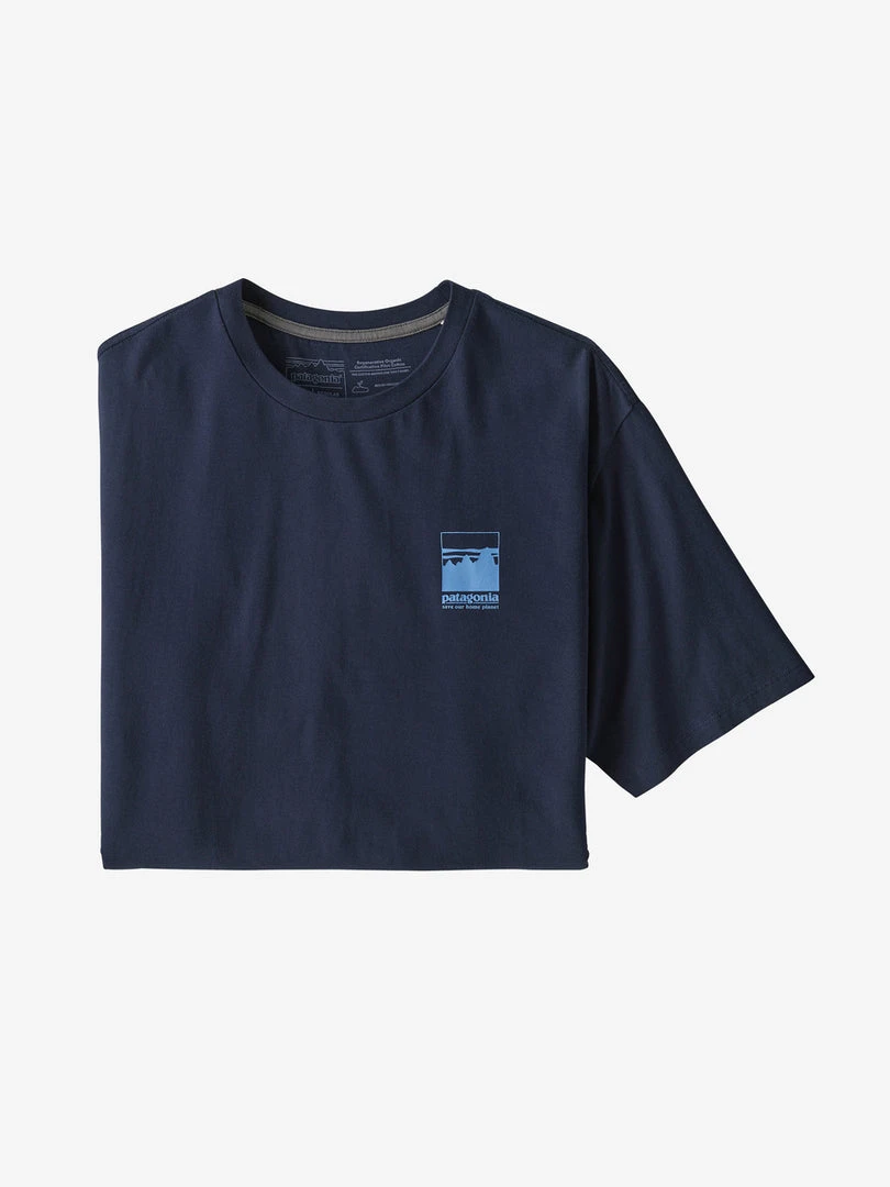 PATAGO01 Patagonia Alpine Icon Regenerative Organic Cotton T-Shirt - Navy Clothing 5 PATAGO01 Patagonia Alpine Icon Regenerative Organic Cotton T-Shirt - Navy Clothing