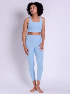 EASEDK01 Girlfriend Collective Compressive Rib High-Rise 7/8 Leggings - Bluebell