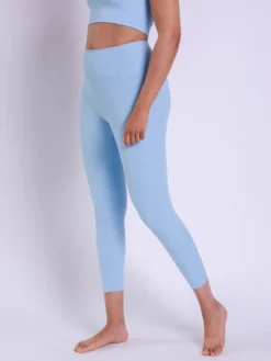 EASEDK01 Girlfriend Collective Compressive Rib High-Rise 7/8 Leggings - Bluebell