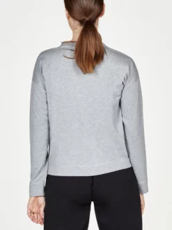 BRAINT01 Clothing Thought Life Drawing Bamboo Fleece Sweater - Grey Marle