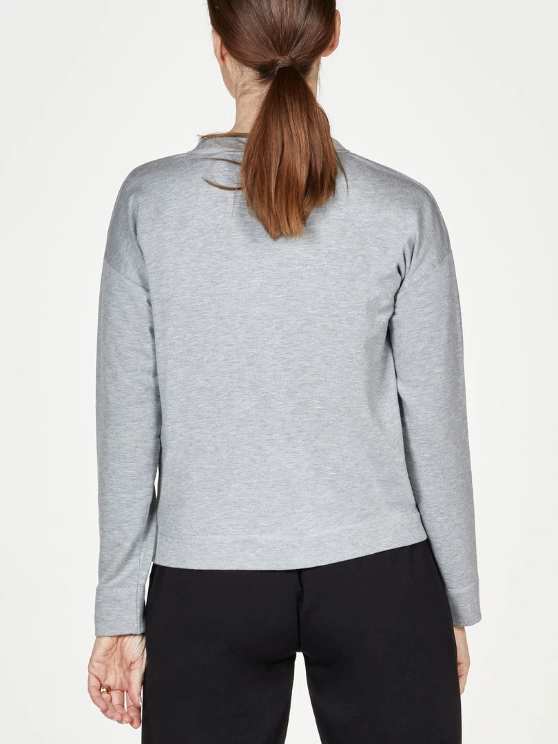 BRAINT01 Clothing Thought Life Drawing Bamboo Fleece Sweater - Grey Marle 4 BRAINT01 Clothing Thought Life Drawing Bamboo Fleece Sweater - Grey Marle