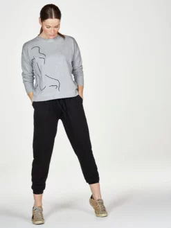 BRAINT01 Clothing Thought Life Drawing Bamboo Fleece Sweater - Grey Marle 9 BRAINT01 Clothing Thought Life Drawing Bamboo Fleece Sweater - Grey Marle