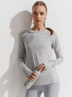 VARLEY01 Varley Clara T-Shirt - Grey Marl Clothing