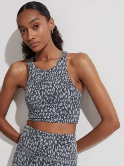 VARLEY01 Varley Let's Move Harris Bra - Petrol Motion Speckle