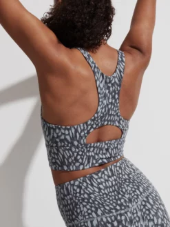 VARLEY01 Varley Let's Move Harris Bra - Petrol Motion Speckle