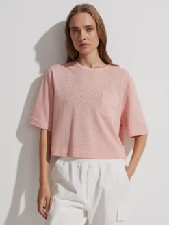 VARLEY01 Varley Bexley T-Shirt - Coral Cloud New In