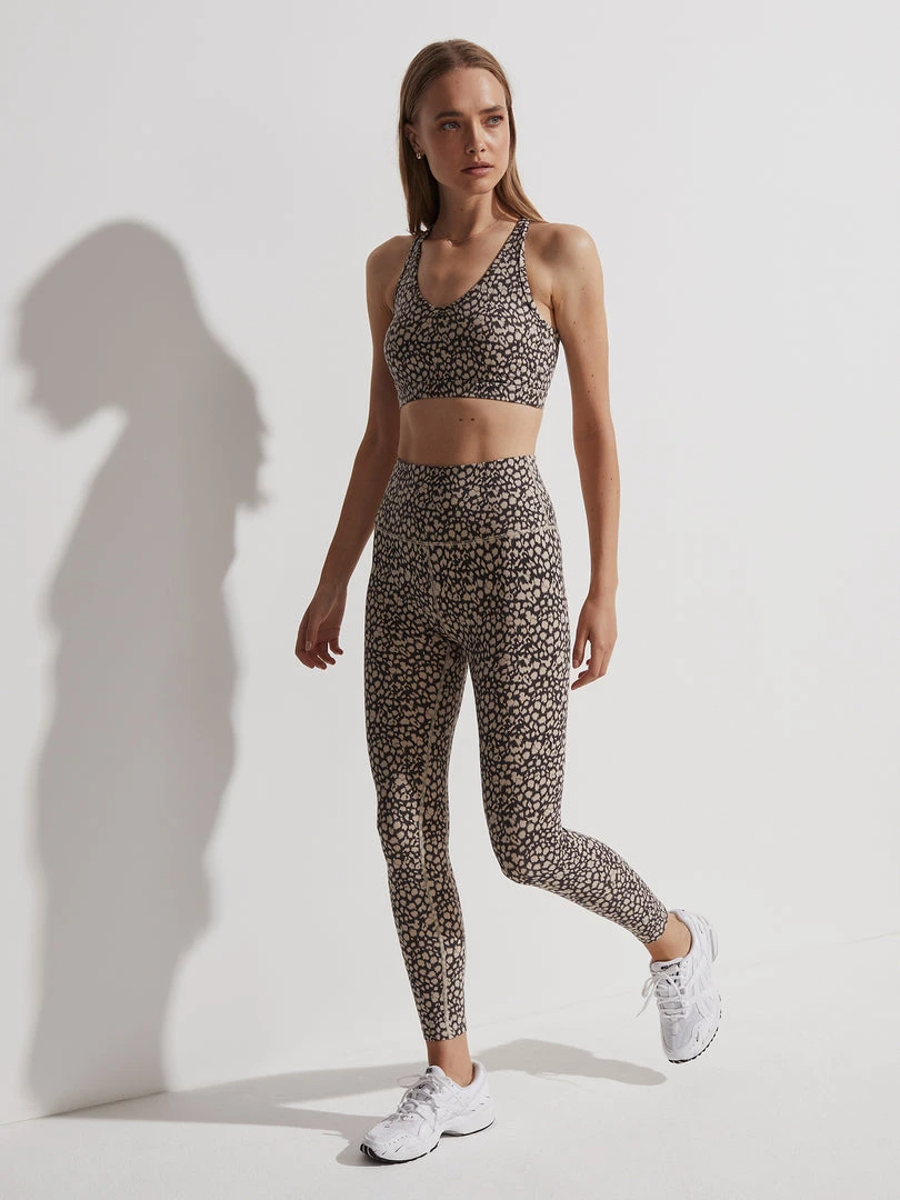 VARLEY01 Varley Let's Move High Rise Leggings - Tan Motion Spots 7 VARLEY01 Varley Let's Move High Rise Leggings - Tan Motion Spots