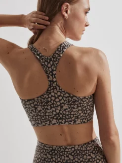 VARLEY01 Varley Let's Move Park Bra - Tan Motion Spots