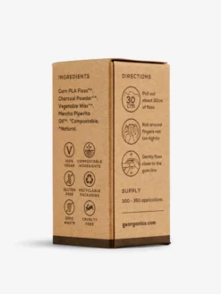 GEORGA01 Wellbeing & Lifestyle Georganics Natural Dental Floss Refill- Activated Charcoal