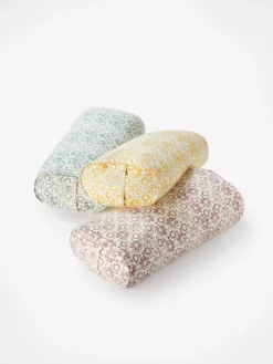 MANTAR01 Yogamatters Organic Cotton Daisy Print Small Rectangular Buckwheat Bolster Sustainable Bestsellers