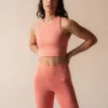 EASEDK01 Girlfriend Collective Dylan Crop Bra - Primrose Ethical & Eco-Friendly Gifts