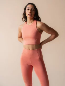 EASEDK01 Girlfriend Collective Dylan Crop Bra - Primrose Ethical & Eco-Friendly Gifts