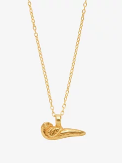 GODDES01 With Love... Goddess Charms Freedom Bird Pendant Necklace - Gold
