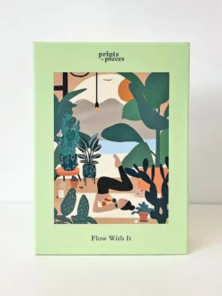 PRINTS01 Prints In Pieces Jigsaw Puzzle 500 Pieces - Flow With It Yoga & Meditation GIfts
