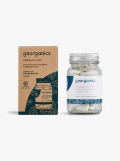 GEORGA01 Georganics Natural Chewing Gum - English Peppermint
