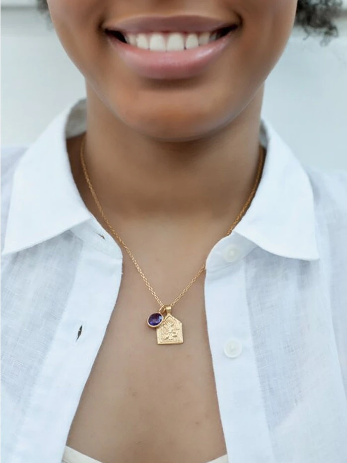 GODDES01 Goddess Charms God Of Success Pendant Necklace - Gold With Love... 4 GODDES01 Goddess Charms God Of Success Pendant Necklace - Gold With Love...