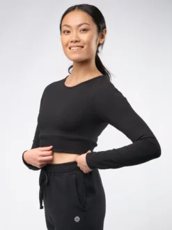 SINEAD01 Gossypium Leap Long Sleeve Crop Top Clothing 16 SINEAD01 Gossypium Leap Long Sleeve Crop Top Clothing