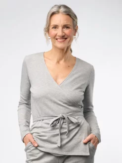 SINEAD01 Gossypium Harmony Wrap Top