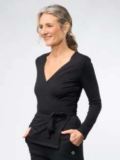 SINEAD01 Gossypium Harmony Wrap Top