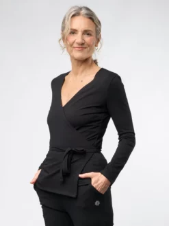 SINEAD01 Gossypium Harmony Wrap Top