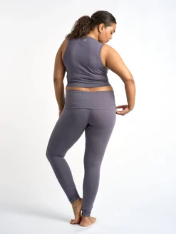 FINEKN03 Gossypium Fold Yoga Leggings Clothing