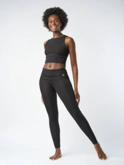 FINEKN03 Gossypium Fold Yoga Leggings Clothing