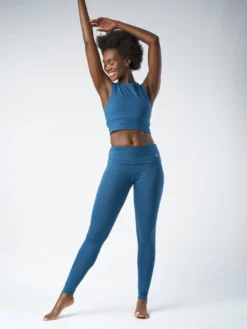 FINEKN03 Gossypium Fold Yoga Leggings Clothing