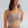 EASEDK01 Girlfriend Collective Float Cleo Bra - Heather Cocoon Clothing 1 EASEDK01 Girlfriend Collective Float Cleo Bra - Heather Cocoon Clothing