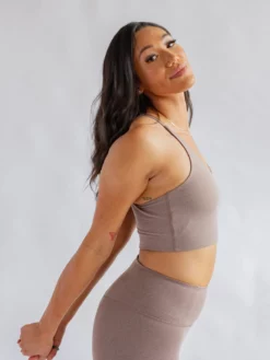 EASEDK01 Girlfriend Collective Float Cleo Bra - Heather Cocoon Clothing