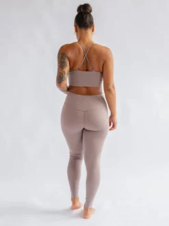 EASEDK01 Girlfriend Collective Float High Rise Leggings - Heather Cocoon 20 EASEDK01 Girlfriend Collective Float High Rise Leggings - Heather Cocoon