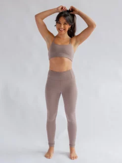 EASEDK01 Girlfriend Collective Float High Rise Leggings - Heather Cocoon 15 EASEDK01 Girlfriend Collective Float High Rise Leggings - Heather Cocoon
