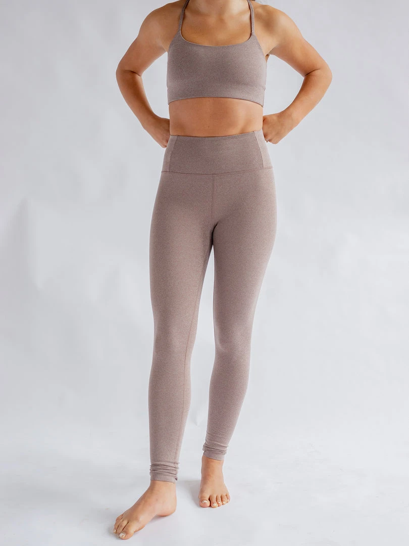 EASEDK01 Girlfriend Collective Float High Rise Leggings - Heather Cocoon 9 EASEDK01 Girlfriend Collective Float High Rise Leggings - Heather Cocoon