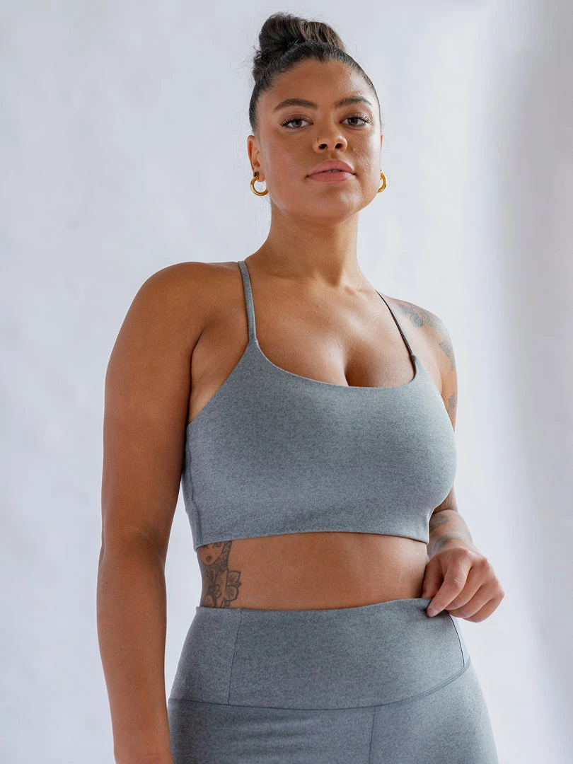 EASEDK01 Girlfriend Collective Float Juliet Bra - Heather Gravel 8 EASEDK01 Girlfriend Collective Float Juliet Bra - Heather Gravel