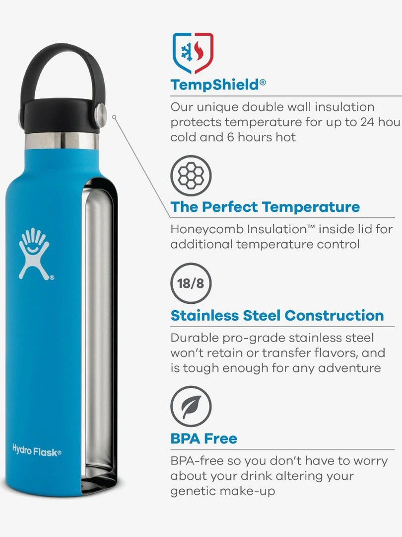 HYDROF01 Yoga Hydro Flask 620ml Standard Mouth With Flex Cap - Rain 4 HYDROF01 Yoga Hydro Flask 620ml Standard Mouth With Flex Cap - Rain