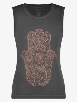 URBANG01 Urban Goddess Karuna Loose Fit Tank - Off Black