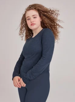 EASEDK01 Girlfriend Collective Lift Long Sleeve - Midnight