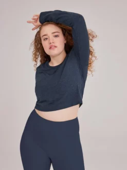 EASEDK01 Girlfriend Collective Lift Long Sleeve - Midnight