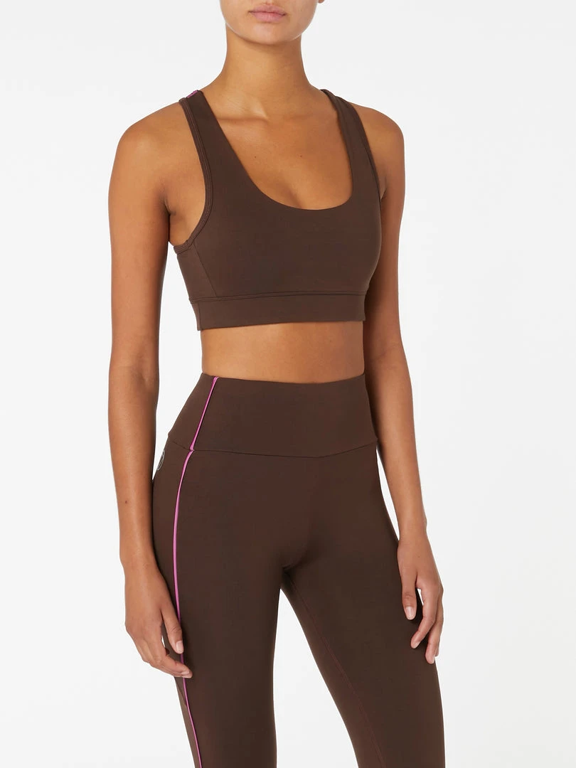 FROSTL01 Frost Body Lilabelle Sports Bra - Dark Chocolate 3 FROSTL01 Frost Body Lilabelle Sports Bra - Dark Chocolate