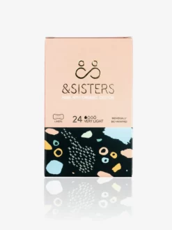 ANDSIS01 Wellbeing & Lifestyle &Sisters Organic Cotton Ultrathin Liners X 24 - Very Light
