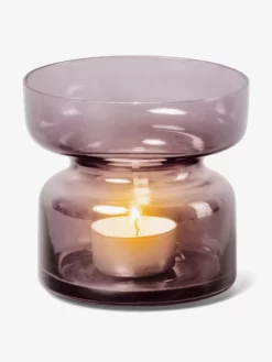 AERYLT01 Aery Copenhagen Glass Tea Light Holder - Amethyst
