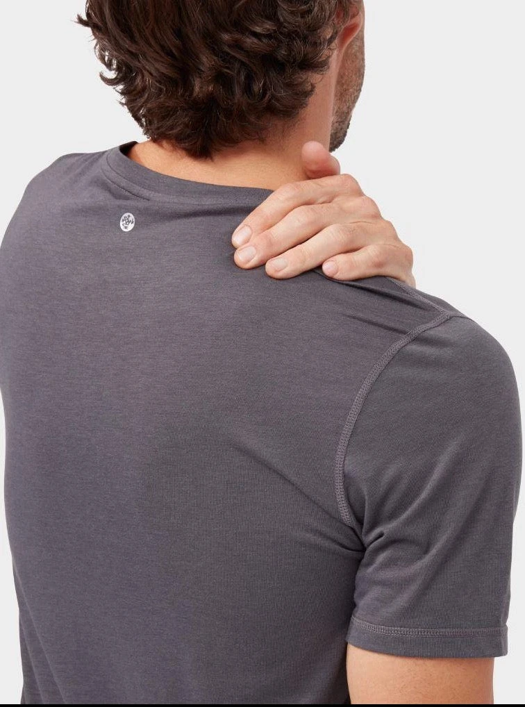 MANDUK01 Manduka Refined Tee - New Grey Clothing 6 MANDUK01 Manduka Refined Tee - New Grey Clothing