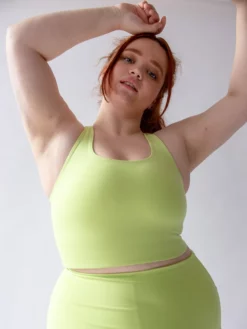 EASEDK01 New In Girlfriend Collective Paloma Bra - Key Lime