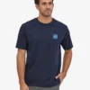 PATAGO01 Patagonia Alpine Icon Regenerative Organic Cotton T-Shirt - Navy Clothing